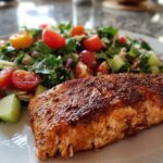 Sumac Salmon with Spring Fattoush