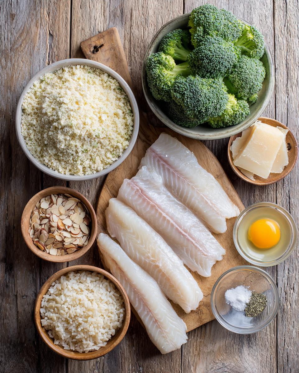 Almond-Crusted Fish with Broccoli Rice - detail 1