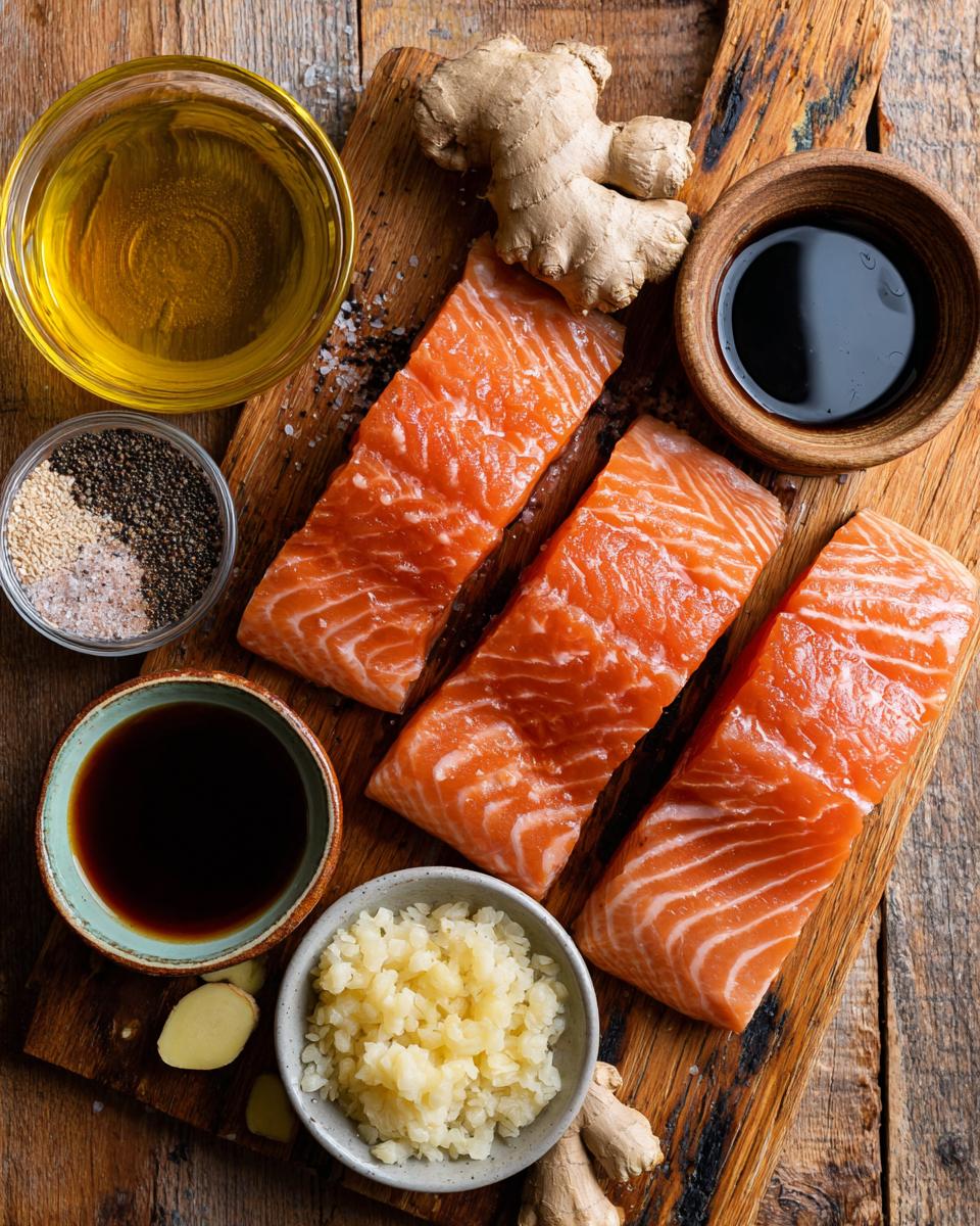 Honey Ginger Glazed Salmon - detail 1