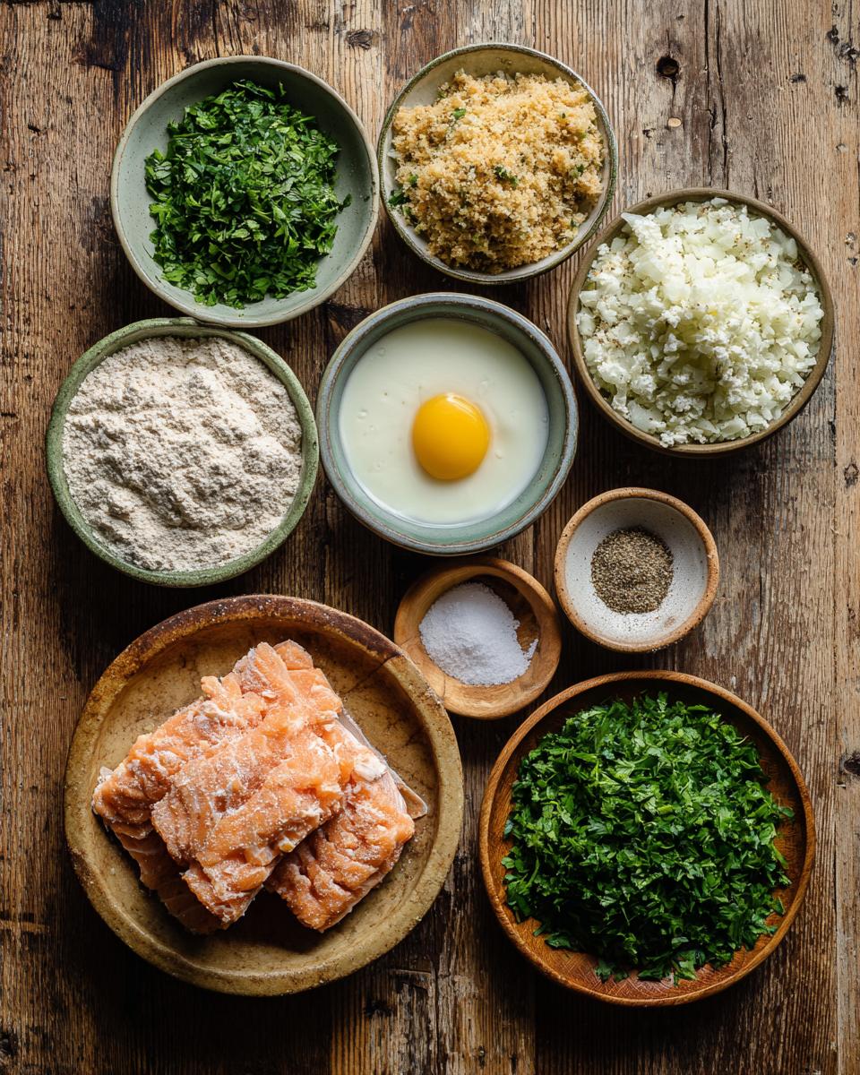 Salmon Patties with Lemon Yogurt Sauce - detail 1