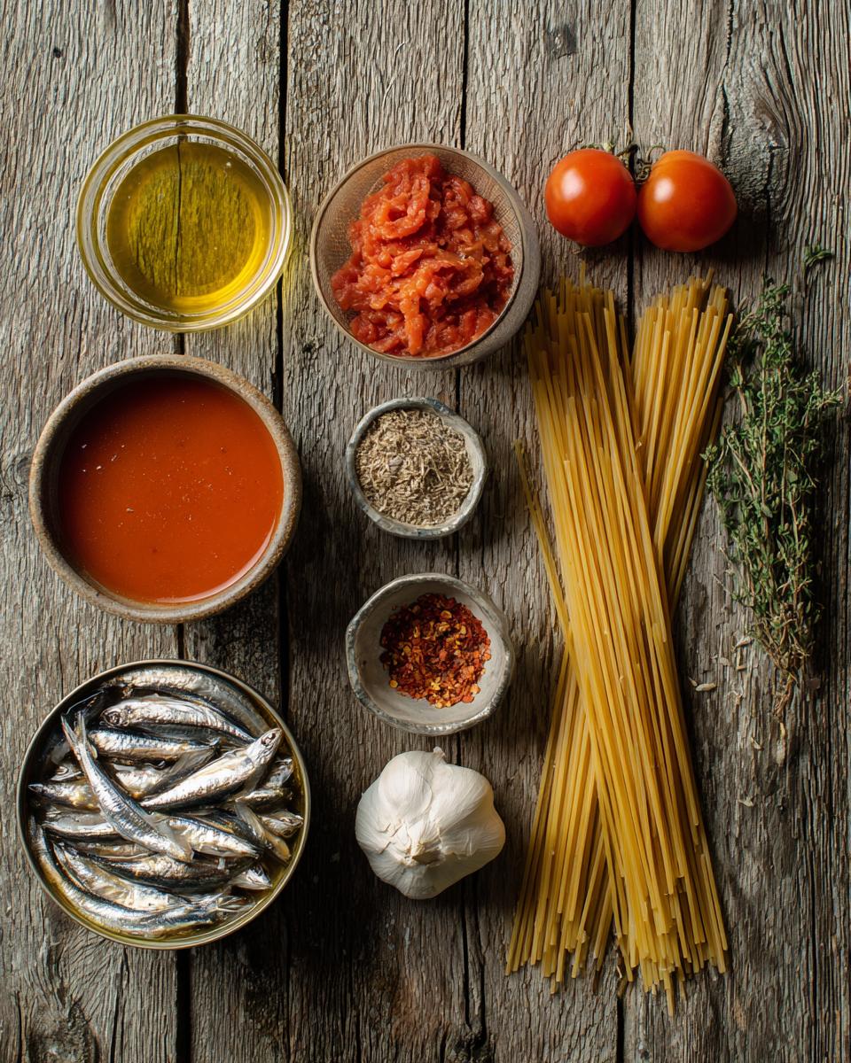 Sardine Tomato Pasta with Gremolata - detail 1