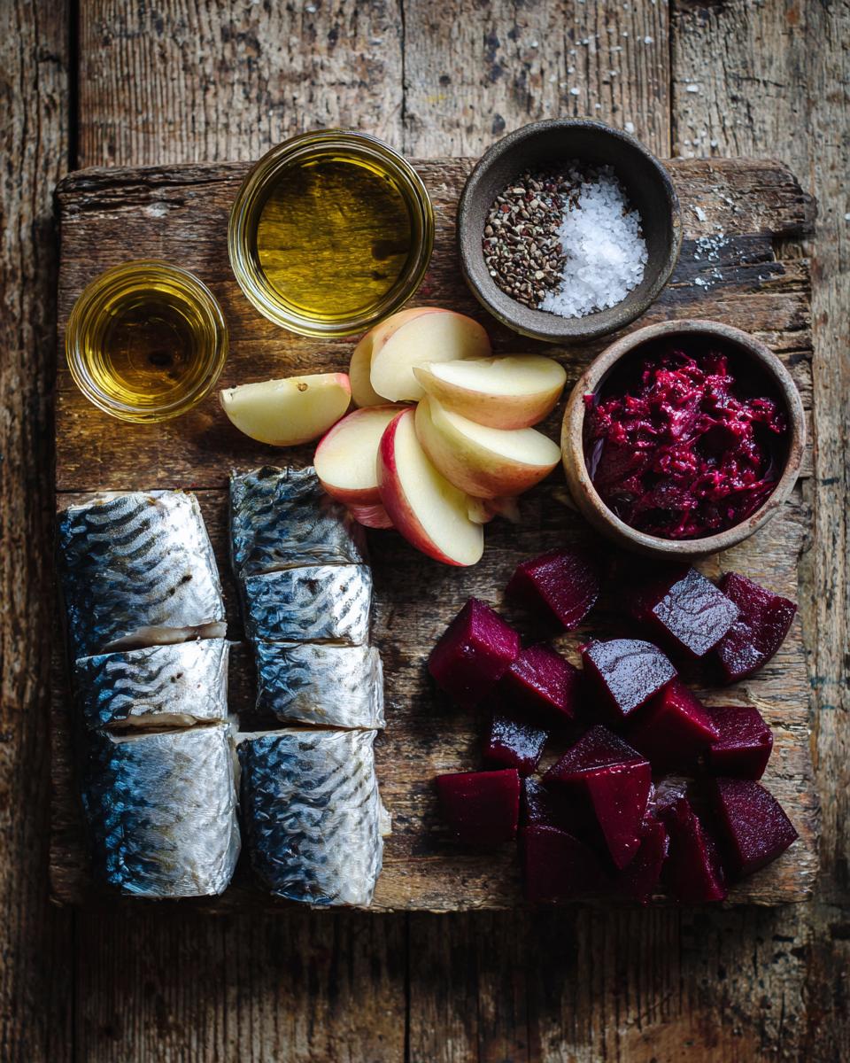 Smoked Mackerel, Beet, and Apple Salad - detail 1