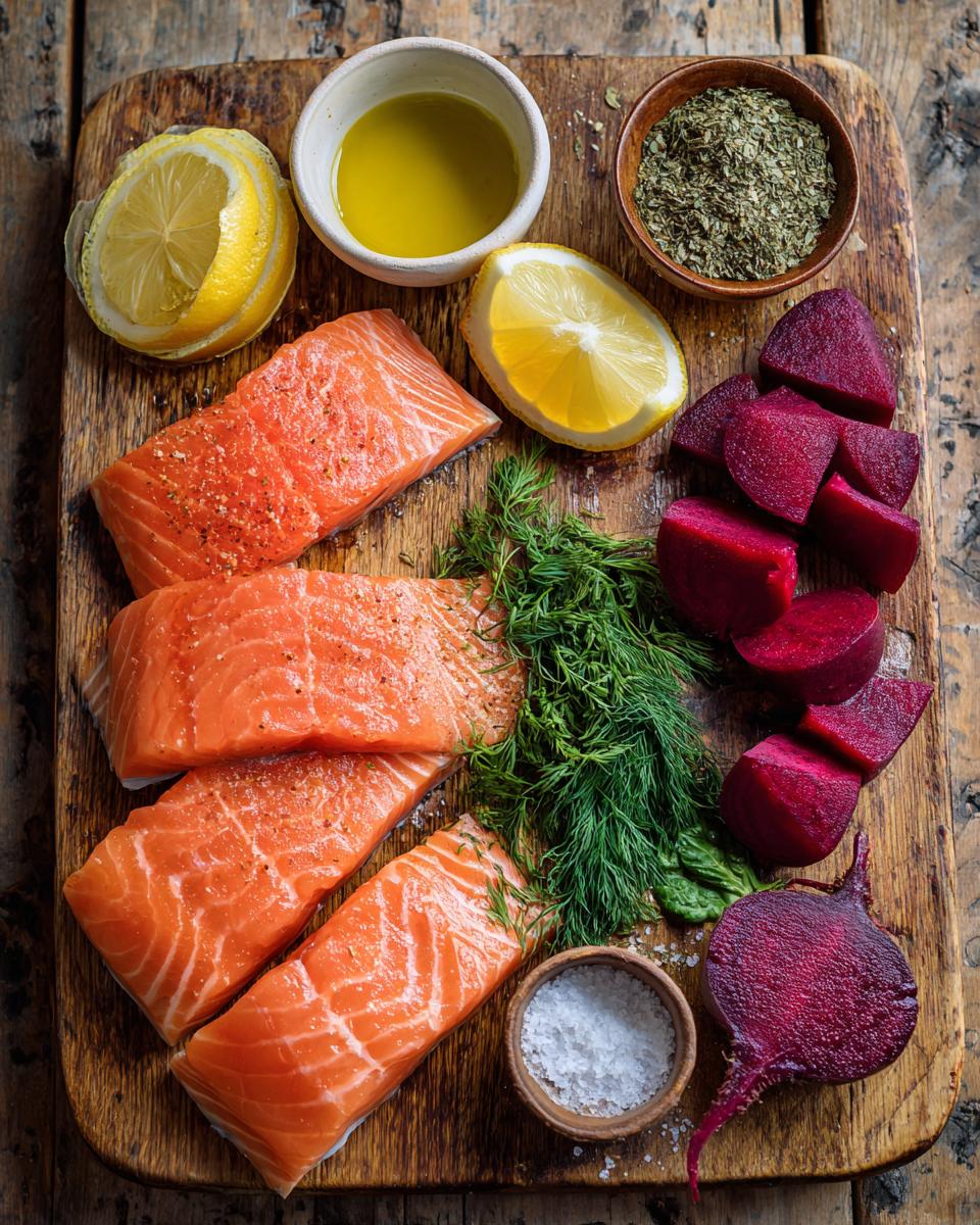 Zesty Salmon with Roasted Beets & Spinach - detail 1
